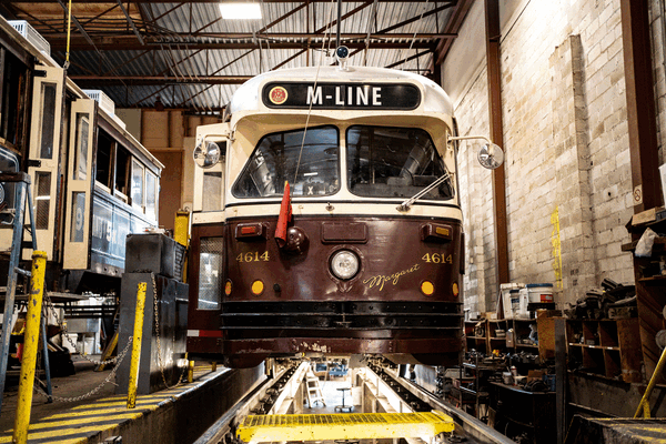 The Car Barn has a collection of street cars from over 120 years, including Margaret, Rosie, Betty, and Matilda.