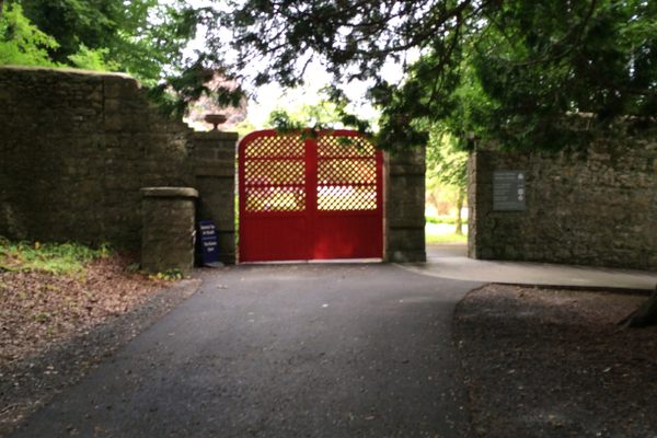 Gate into the walled garden.