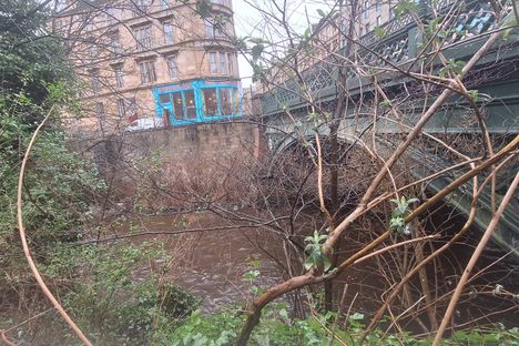 View from the opposite side of Eldon Street bridge.