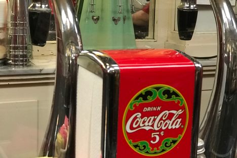Soda fountain at Schimpff’s