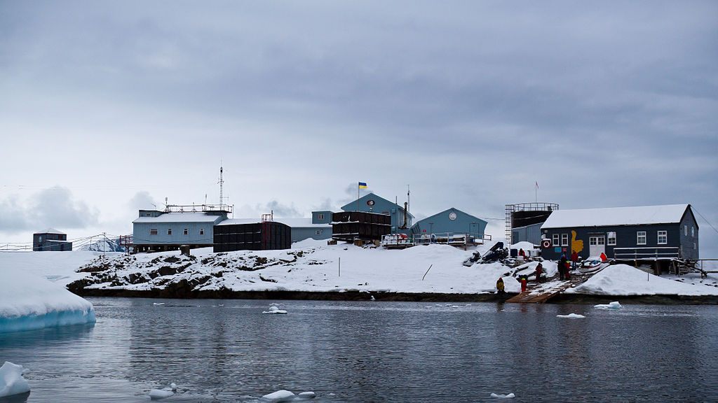 Guests to the South Pole can escape the cold in the bar at Vernadsky Research Base.