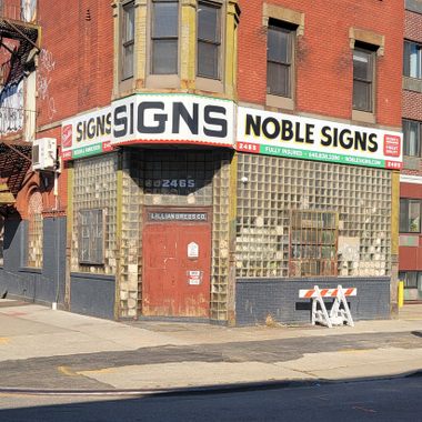 Exterior of Noble Signs, where the collection is housed.