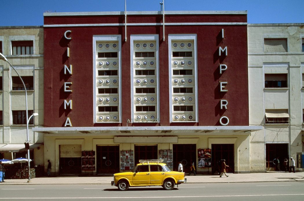 The famed Cinema Impero ("Empire Cinema"), an Art Deco-style theater on Harnet Avenue in downtown Asmara.