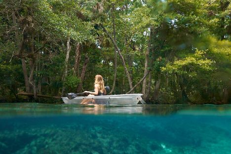 The Crack is only accessible via watercraft, so part of the journey is exploring the Chassahowitzka River and its unique mix of ecosystems.