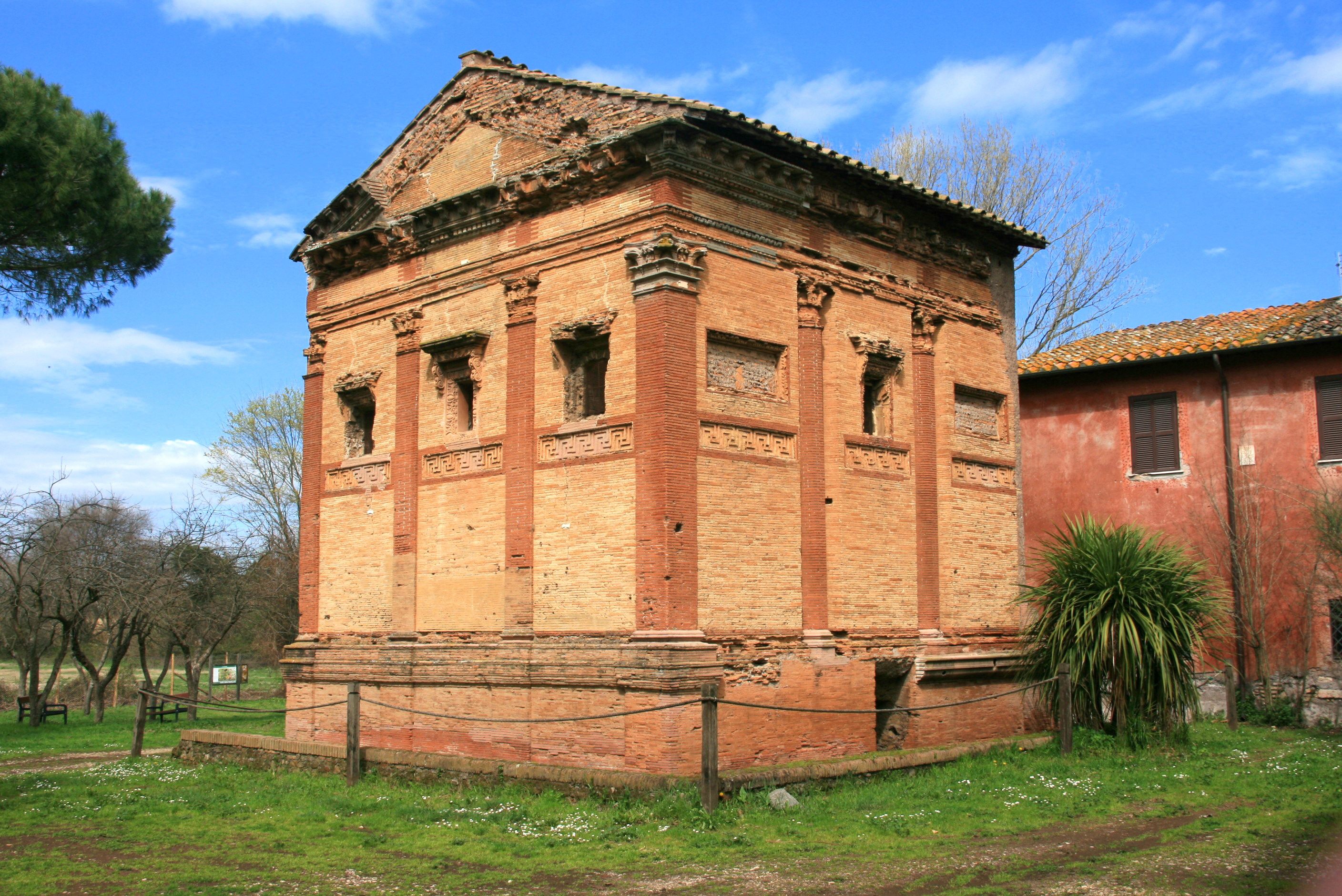 Tomb of Annia Regilla in the Caffarella Park in Rome, Italy.