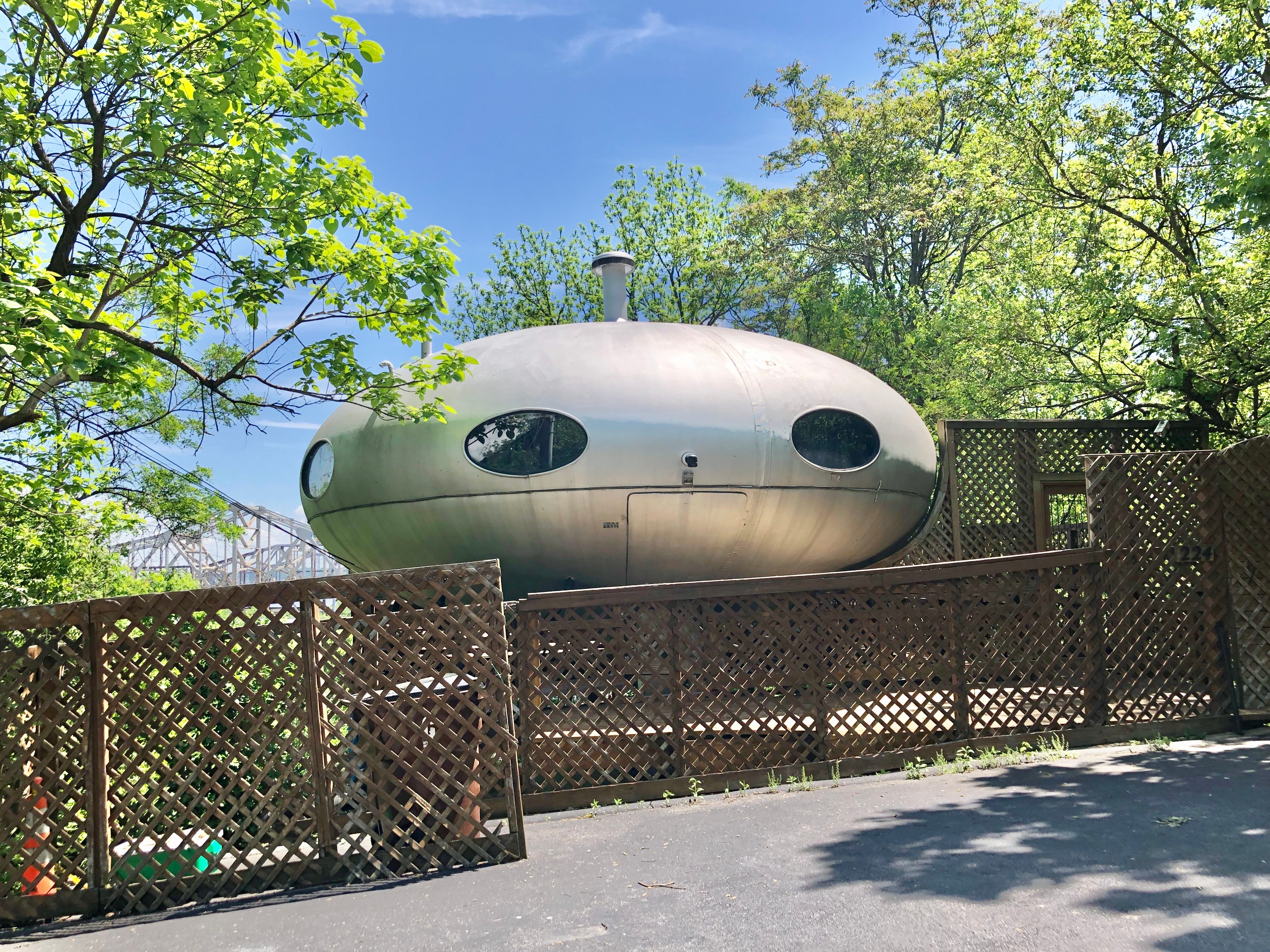 Covington’s Futuro House is one of just 60 or so futuristic structures built by Finnish architect Matti Suuronen remaining in the world. 