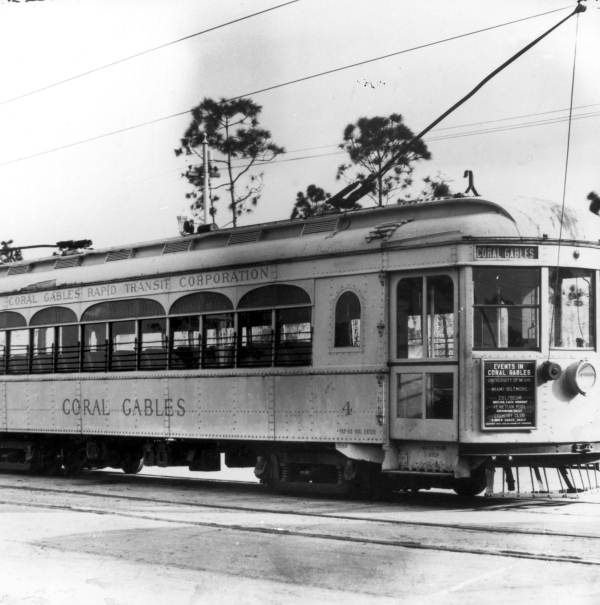 A streetcar in Coral Gables, Florida. 