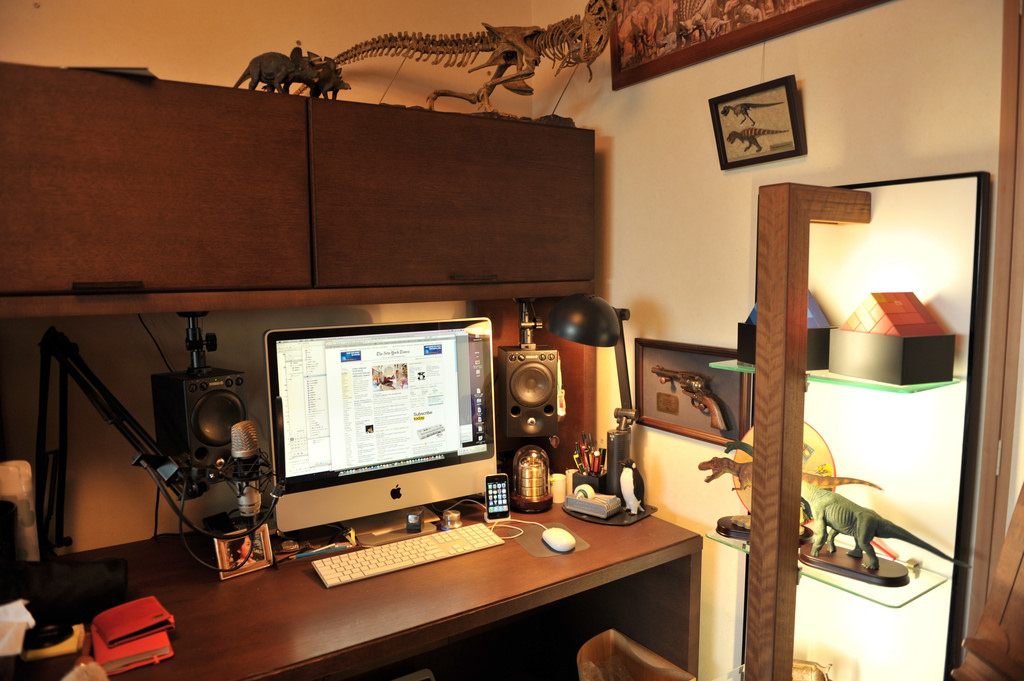 An office mancave. 