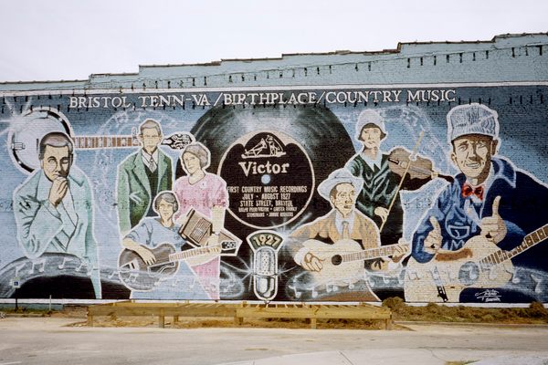 Mural to Country Music in Bristol, Virginia