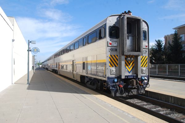 An Amtrak train in California. 