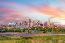 Downtown Denver city skyline, cityscape of Colorado, USA