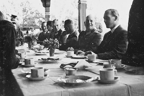Members of the Nazi party in Norway, 1942. during a visit by the Reichskommissar Josef Terboven.