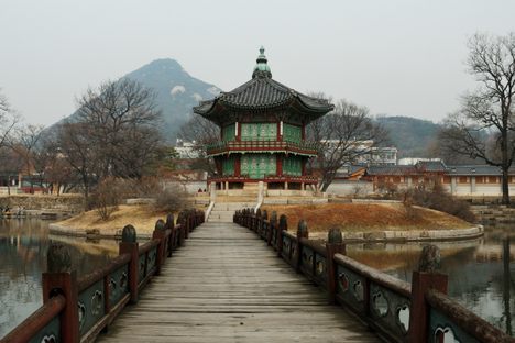 Hyangwonjeong, with the bridge that leads to it