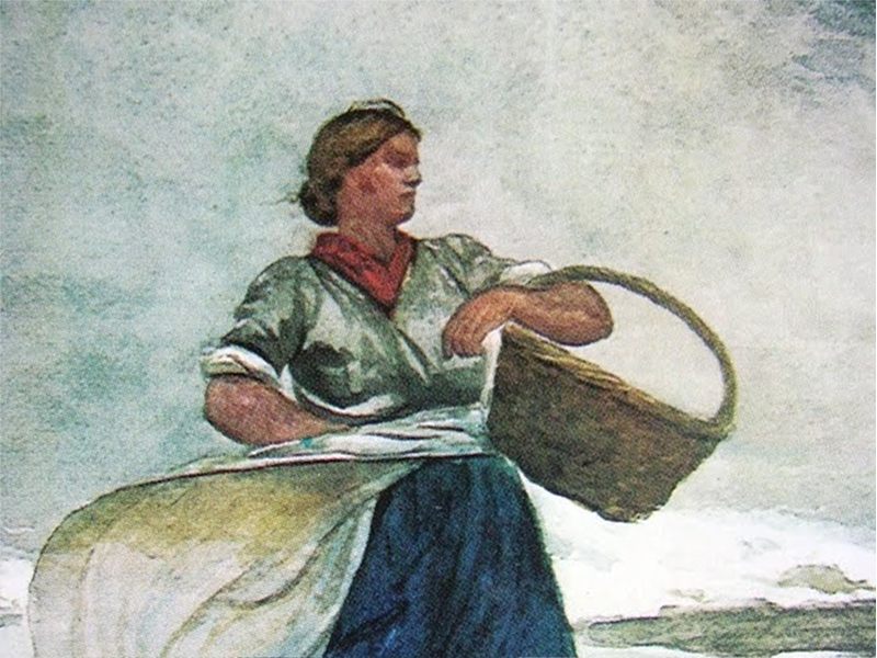 Detail of fishlass from Winslow Homer's "Inside the Bar", 1883