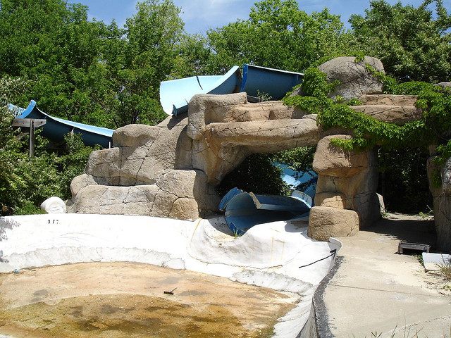 Abandoned water slide