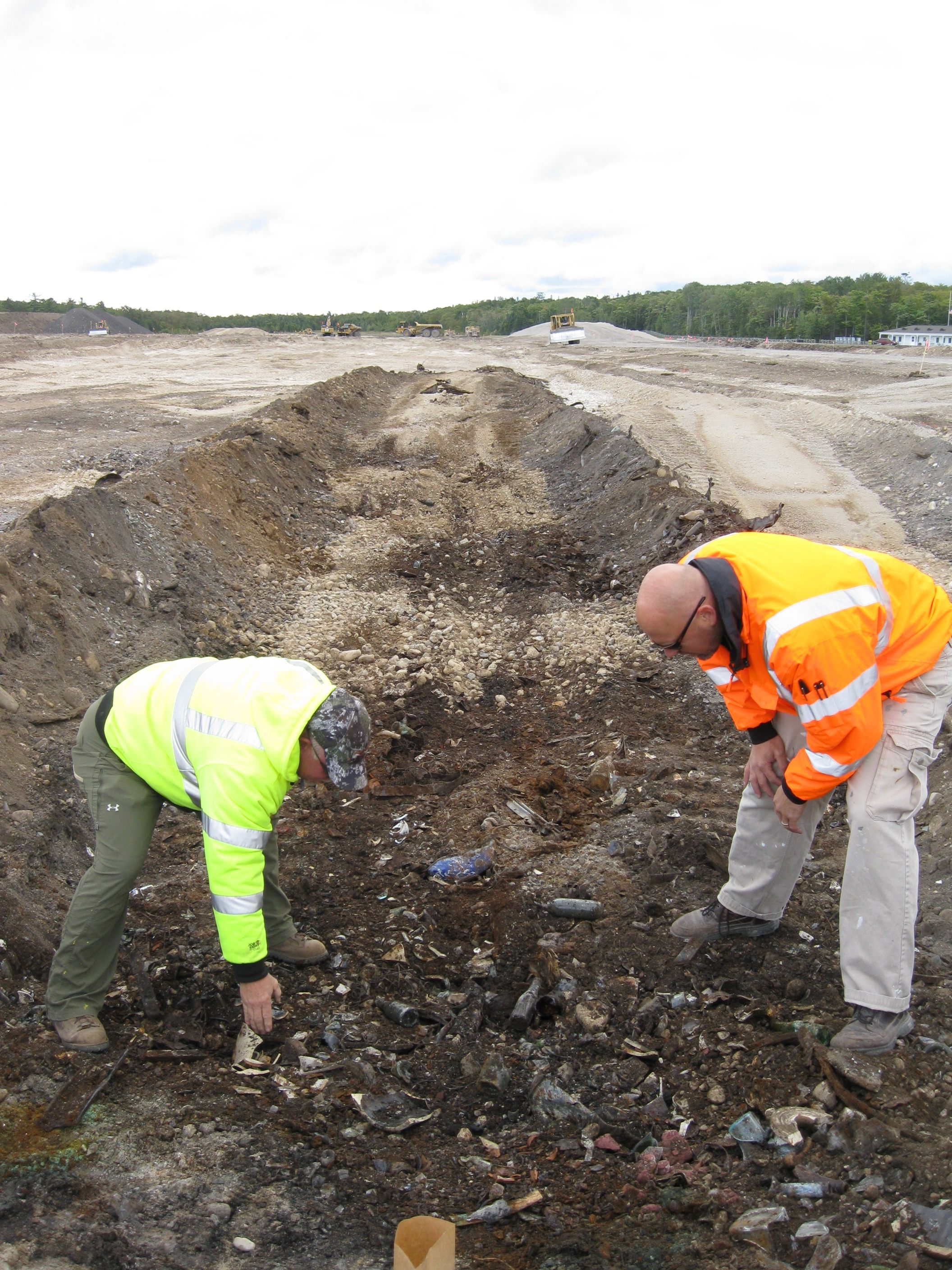 The rubbish was strewn beneath a taxiway.