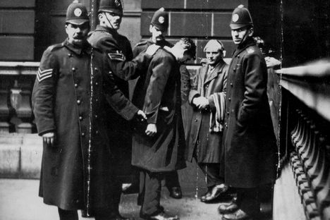 Protestor David Kirkwood is detained by police in Scotland during the Battle of George Square in 1919. The last known attempted reading of the Riot Act took place during the protest.