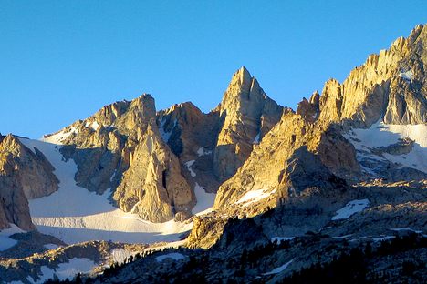 In high alpine terrain, sun and dry air can turn snow straight into water vapor.