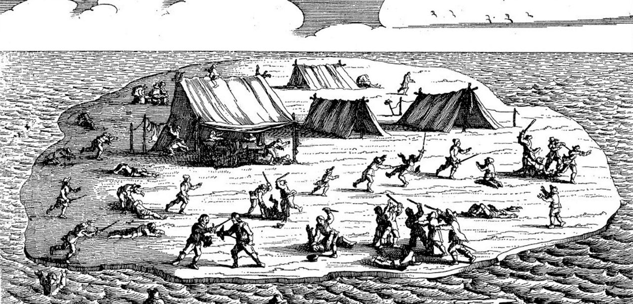 The Batavia ran aground off Australia in 1629. Shortly after the crash, some of the crew mutinied, sparking a bloody murder spree that lasted months.