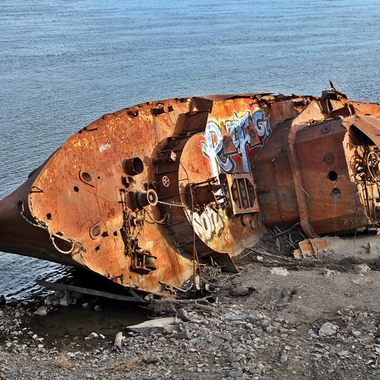 An inglorious end to a once-proud ship.