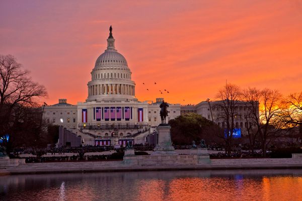 The sun sets on America.