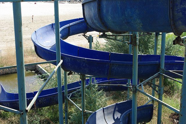 Romania abandoned water slide