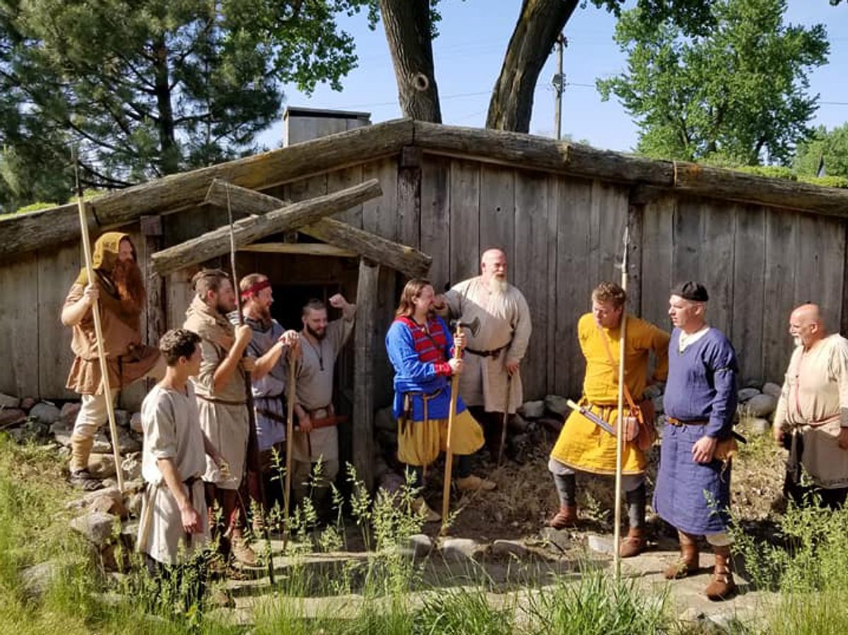 This photograph, from Tivoli Fest in 2018, was shot at the replica <em>VikingHjem</em> that sits near Elk Horn's Danish Windmill.
