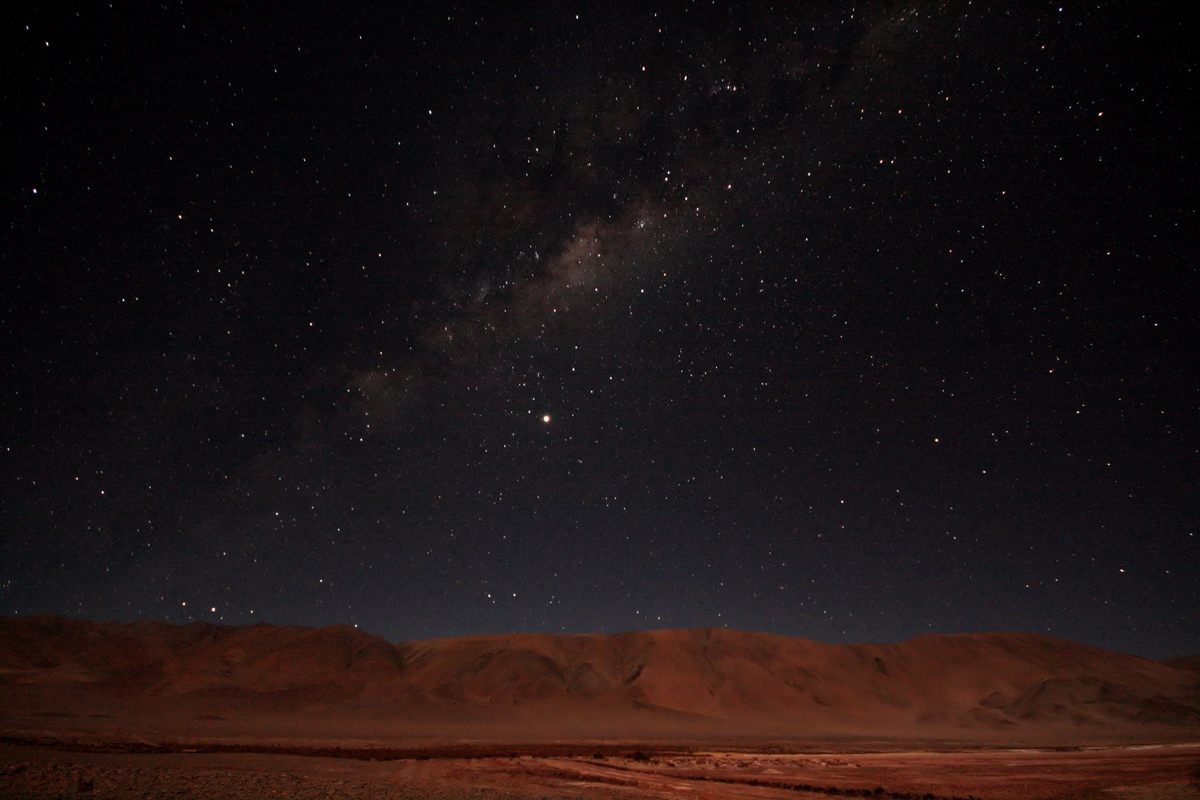 Low light pollution and a high probability of clear skies drew astronomers to the remote location.