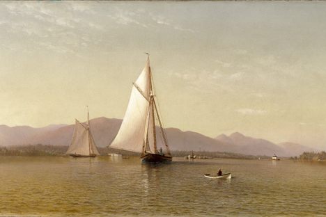 The Hudson at the Tappan Zee, Francis Silva, 1876.