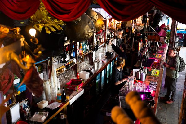 Vaulty Towers has the vibe of a DIY space.
