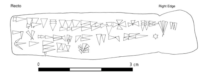 A diagram of the Ugaritic alphabet Boyes inscribed on a cookie.