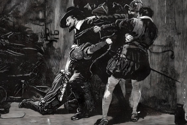盖伊·福克斯是英格兰最臭名昭著的成员1605年的火药阴谋,一个天主教阴谋炸毁威斯敏斯特宫和暗杀新教的国王詹姆斯一世。