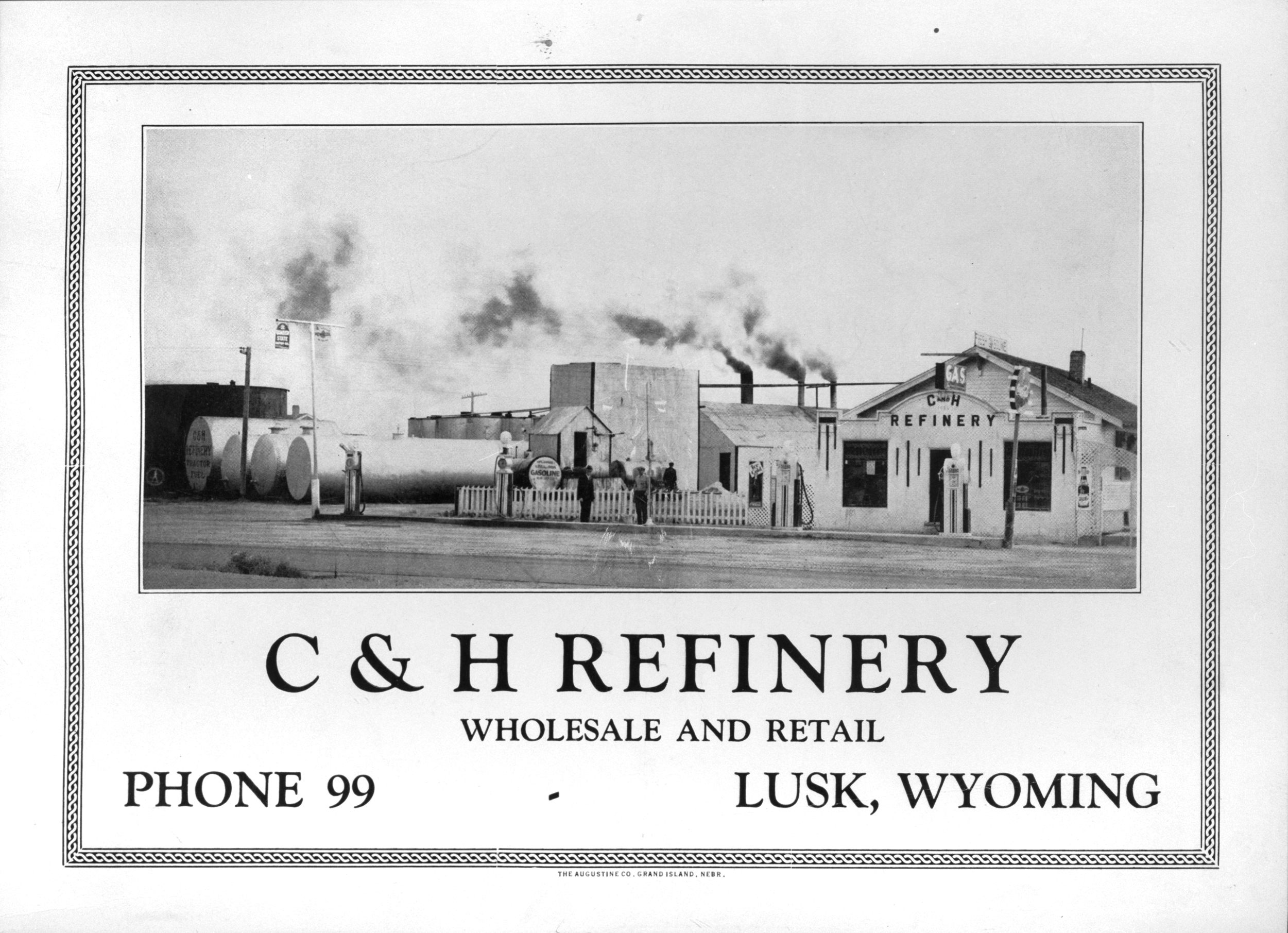 An advertisement shows C&H Refinery in operation circa 1950. Running at full capacity, C&H could process 190 barrels of crude oil a day.