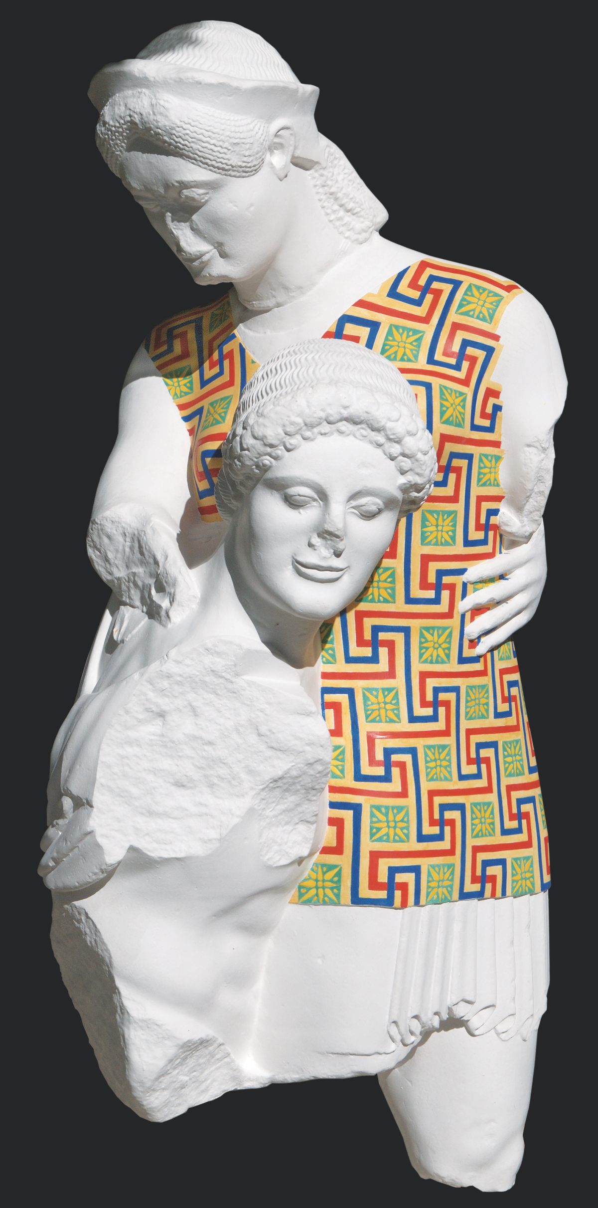 Reconstruction of Theseus abducting Antiope from the pediment of the Temple of Apollo Daphnephoros, 2005.