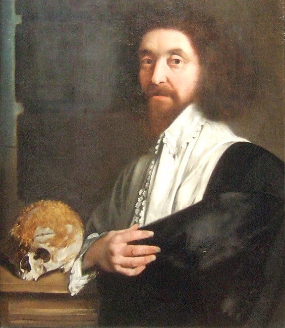 In this painting of botanist John Tradescant, the moss-covered skull is meant to evoke its medicinal usage.
