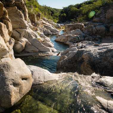 The cool waters of the upper pool.