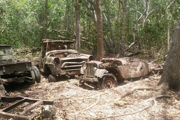Another image of the rusty wrecks