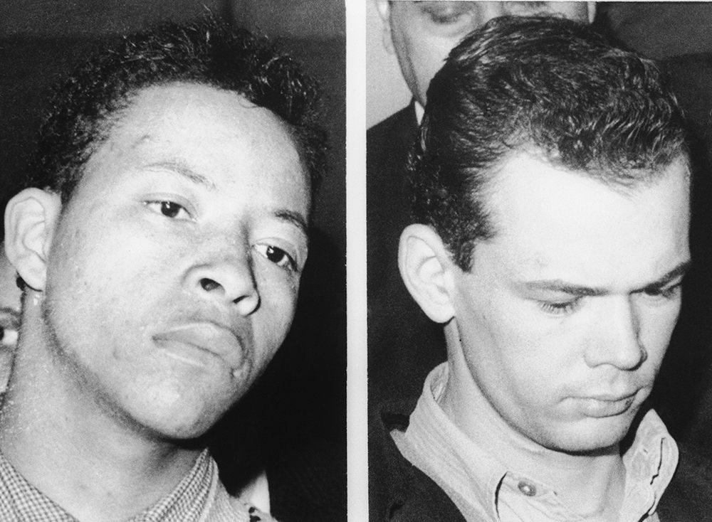 George Whitmore (left), who was wrongly accused, and Richard Robles, the real murderer.