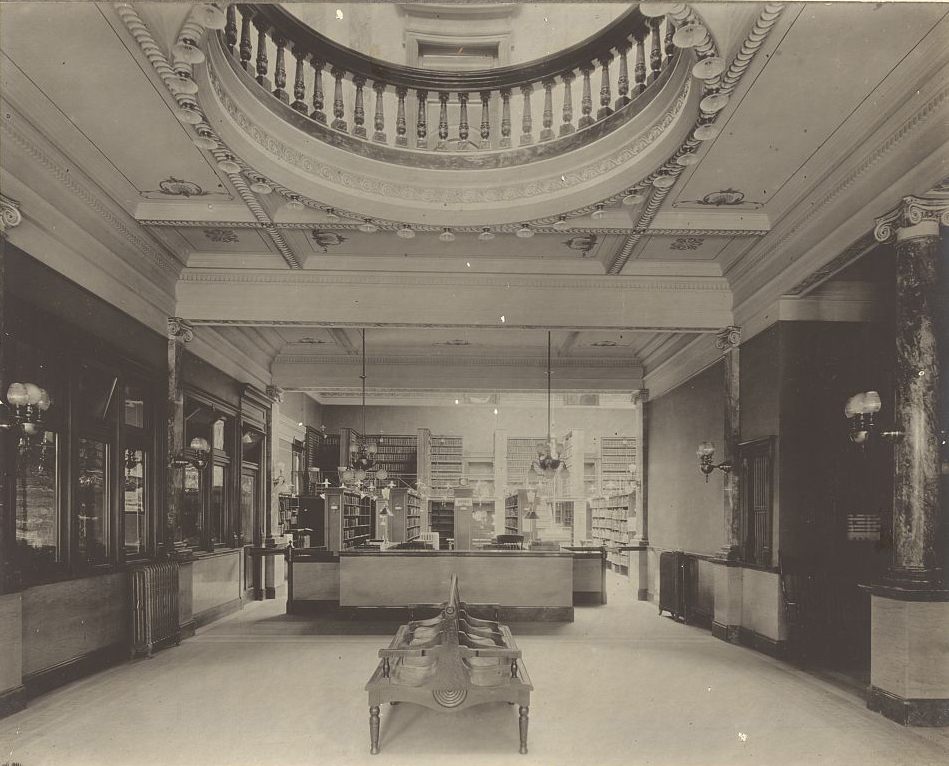 Circulation desk, Carnegie Library, St. Joseph, Missouri