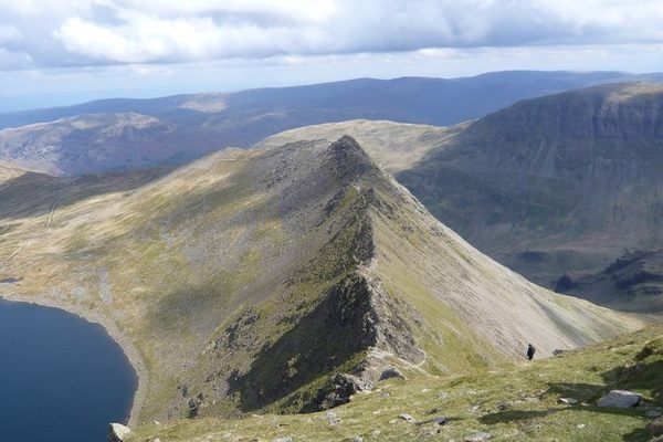 Striding Edge from Hellvelyn, Red Tarn on the left