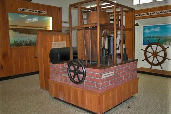 3/4 scale replica of Gorrie's patented ice machine, on display at the Museum.