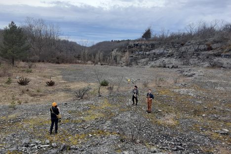 Sandstone strip mining area.