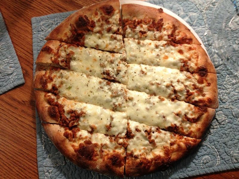 Sausage pizza from Davenport, Iowa.