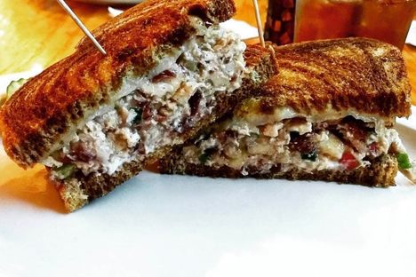 A peacetime rendition of the pheasant salad sandwich.