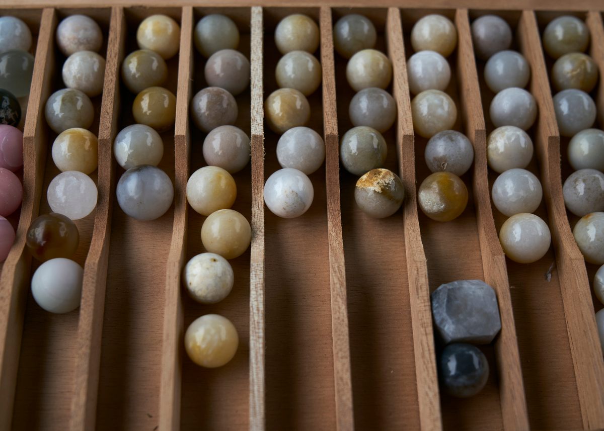 It is a rolley hole tradition to pass on a winning marble to the next generation.