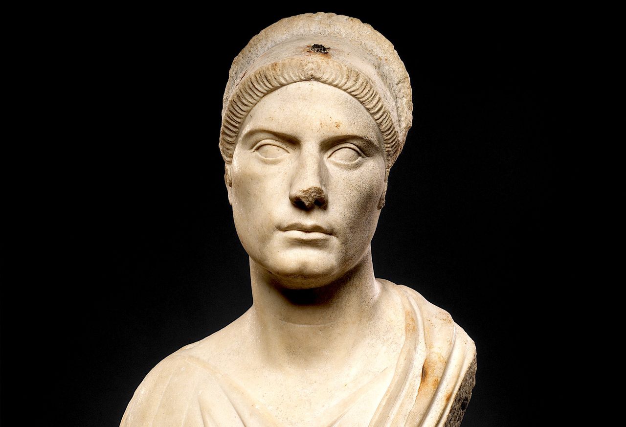 This first-century bust shows a stern matriarch carved sometime during Roman Emperor Trajan's reign.
