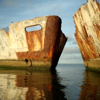 Bow of the SS Slater.