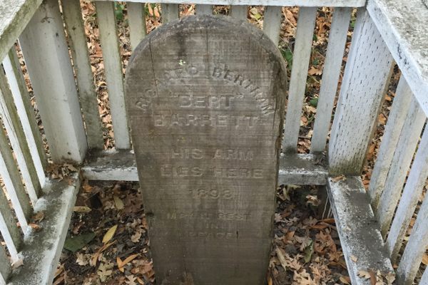 Grave of Bert Bertram's arm