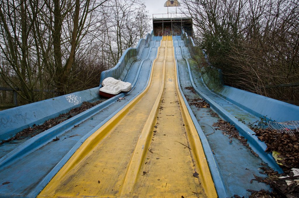 Abandoned water slide
