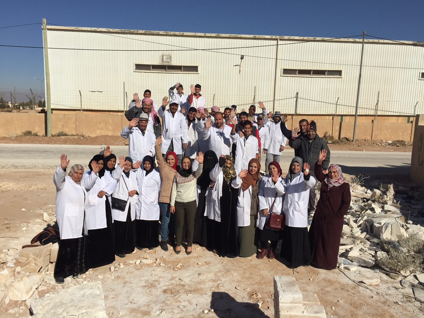 The students studying stone masonry come from a variety of backgrounds. 